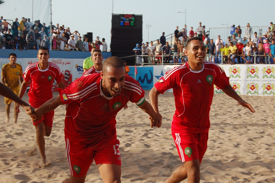 بالصور..المنتخب المغربي يهزم ألمانيا في منافسات الدوري الدولي للكرة الشاطئية بالجديدة 