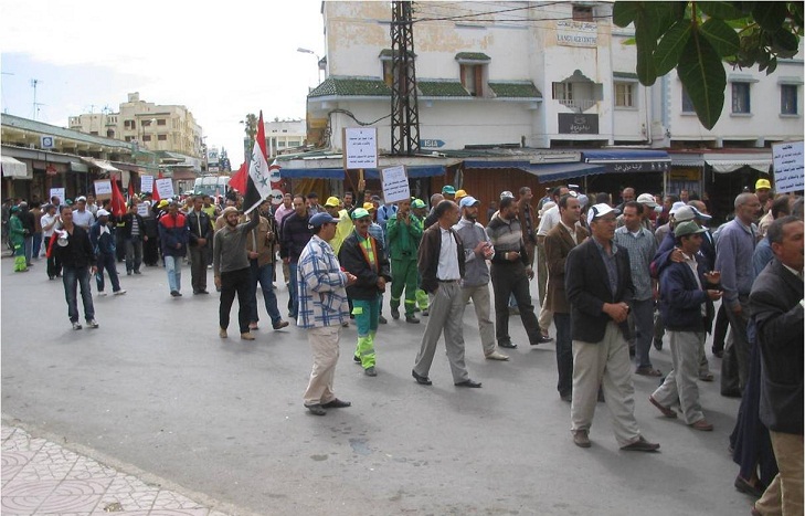 الكونفدرالية الديمقراطية للشغل تدعو الى مسيرة احتجاجية يوم الاحد بالجديدة  تنديدا بالفساد ونهب خيرات البلاد 